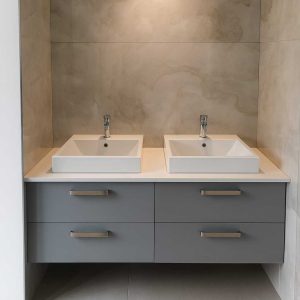 Luxurious Floating Double Vessel Sink Vanity