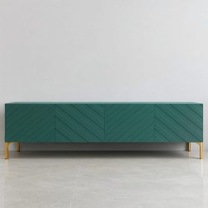 Teal Chevron Sideboard | Bruce Furnpaint